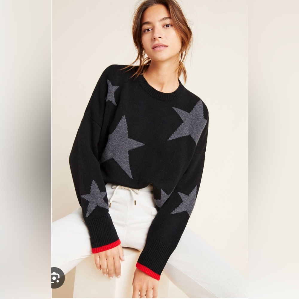 Sundry Star Sweater in Black